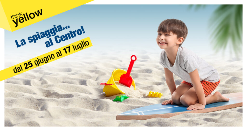 Spiaggia con giochi per bambini